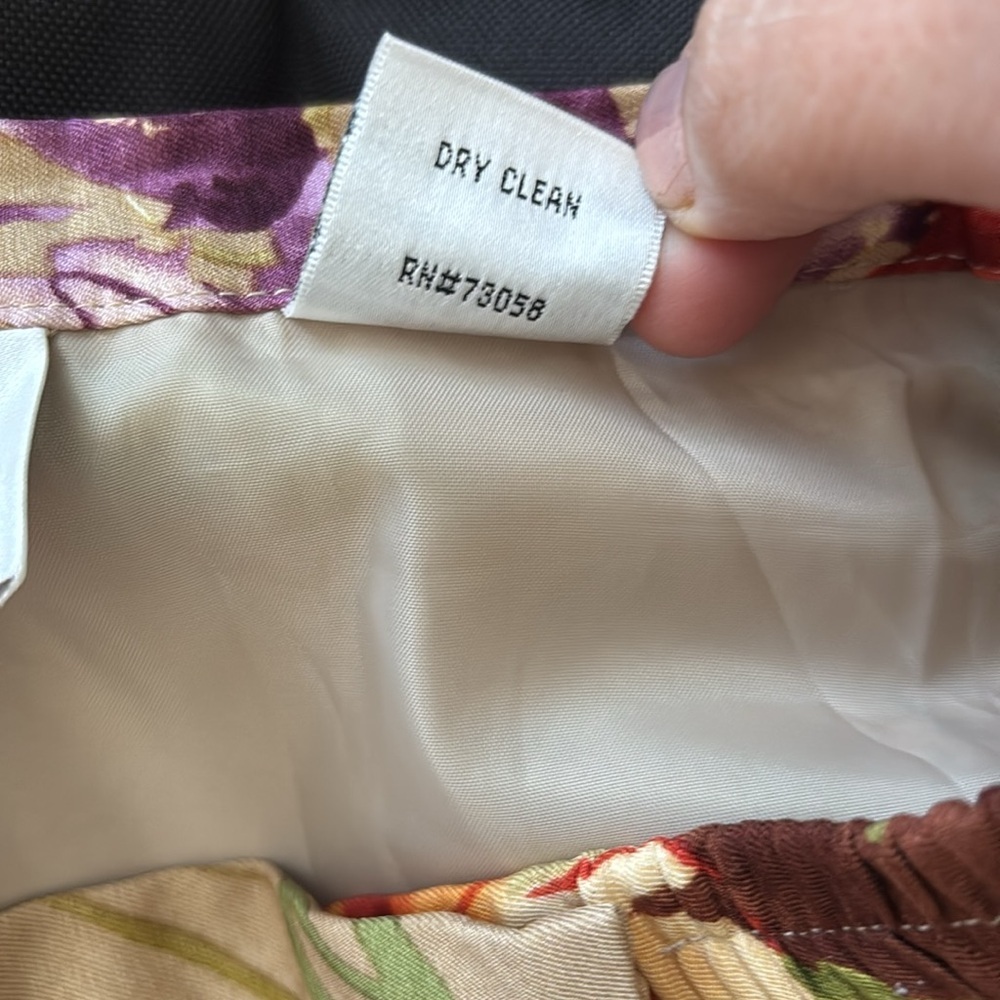 Talbots Silk Wool Floral Midi Skirt Plus Size 24W Petite Luxury Coastal - Picture 12 of 12